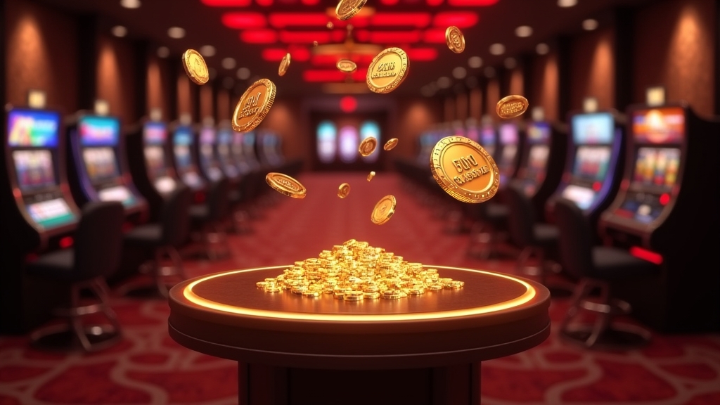 Floating promo code cards around a casino signup terminal