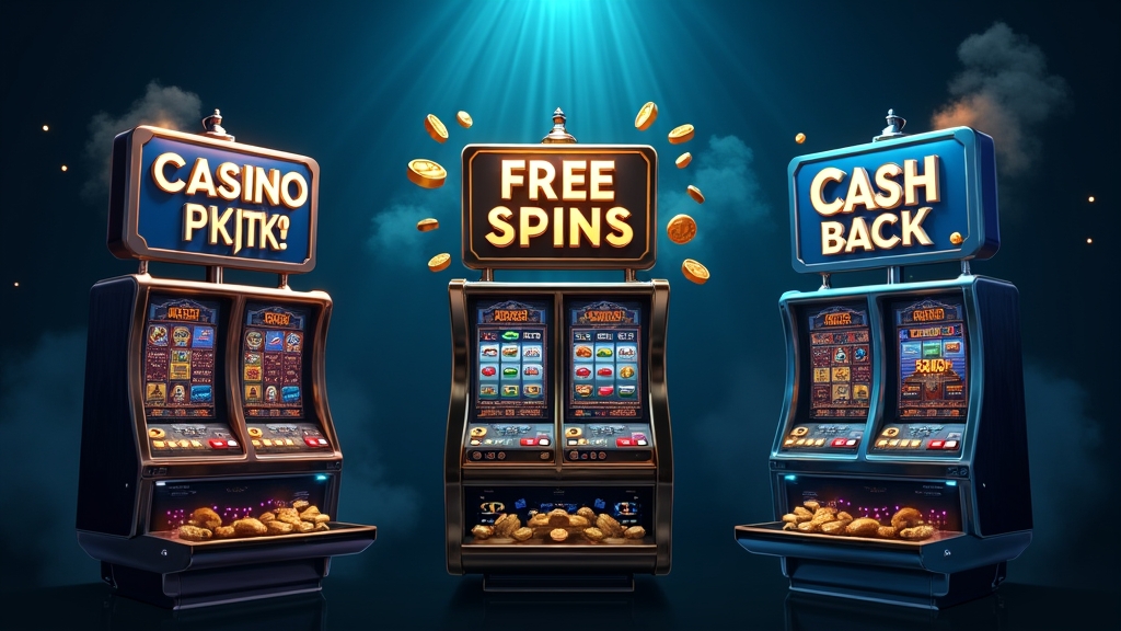Casino promotions board with bonus code and reward icons